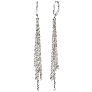 Boutons 925 Sterling Silber Ohrringe Ohrhänger lang Silberohrringe