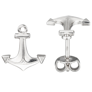 Ohrstecker Anker 925 Sterling Silber rhodiniert Ohrringe Silberohrstecker