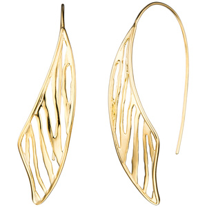 Durchzieh-Ohrhnger 925 Sterling Silber gold vergoldet Ohrringe zum Durchziehen