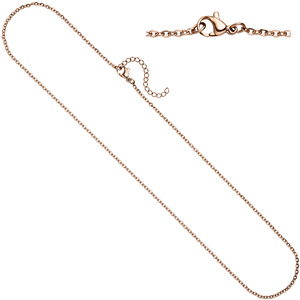 Halskette Edelstahl rotgold farben beschichtet 2,2 mm 46 cm Kette