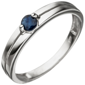 Damen Ring 333 Gold Weigold 1 Safir blau Weigoldring Safirring