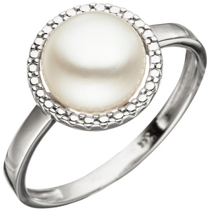 Damen Ring 333 Gold Weigold 1 Swasser Perle Perlenring Weigoldring