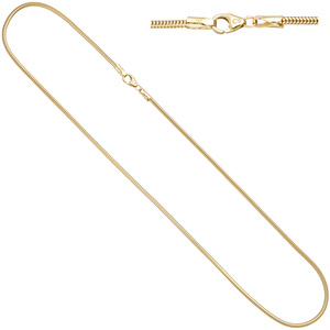 Schlangenkette aus 585 Gelbgold 2,4 mm 45 cm Gold Kette Halskette Goldkette
