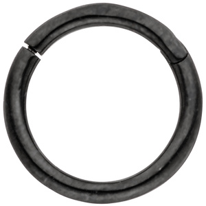 Segmentring Edelstahl schwarz mit Klick-System Scharnier Ringstrke 1,2 mm