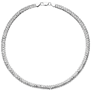 Knigskette oval 925 Sterling Silber 45 cm Kette Halskette Silberkette Karabiner