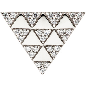 Anhänger Dreieck 925 Sterling Silber mit 30 Zirkonia Silberanhänger dreieckig
