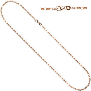 Ankerkette 925 Silber rotgold vergoldet 80 cm Kette Halskette Karabiner