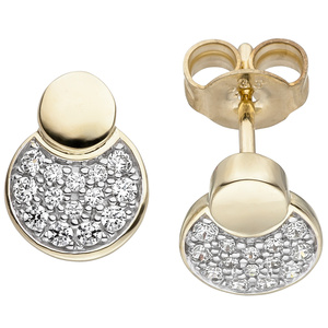 Ohrstecker 333 Gold Gelbgold 28 Zirkonia Ohrringe Goldohrringe Goldohrstecker