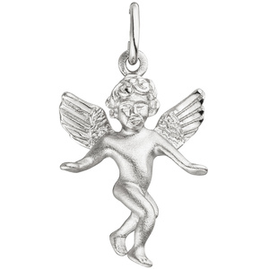 Anhänger Engel Schutzengel 925 Sterling Silber matt Schutzengelanhänger