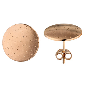 Ohrstecker 925 Sterling Silber rotgold vergoldet matt Ohrringe