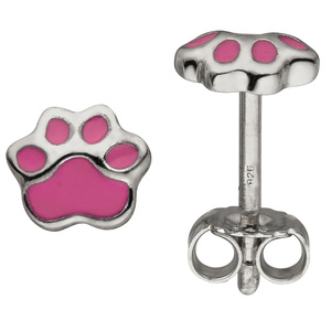 Kinder Ohrstecker Pfote 925 Sterling Silber Ohrringe Kinderohrringe