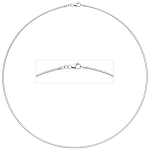 Halsreif 925 Sterling Silber 1,1 mm 38 cm Silberkette Karabiner