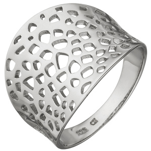 Damen Ring breit 925 Sterling Silber Silberring