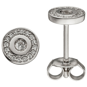 Ohrstecker 925 Sterling Silber 34 Zirkonia Ohrringe Silberohrringe