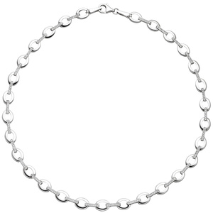 Collier Halskette 925 Sterling Silber 196 Zirkonia 45 cm Kette Silberkette