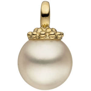 Anhnger 585 Gold Gelbgold 1 Swasser Perle Perlenanhnger