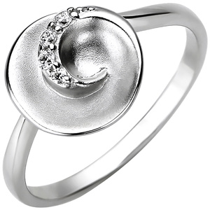 Damen Ring 925 Sterling Silber 4 Zirkonia Silberring