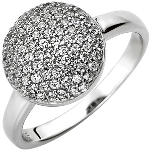 Damen Ring 925 Sterling Silber 78 Zirkonia Silberring