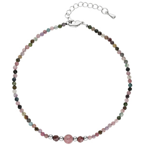 Fußkettchen Fußkette Turmalin mit Hämatin 26 cm