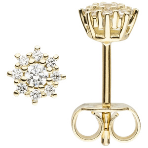 Ohrstecker 333 Gold Gelbgold 18 Zirkonia