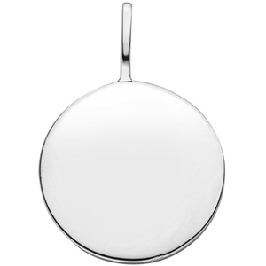 Anhänger Gravur Gravurplatte rund 925 Sterling Silber