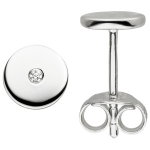 Ohrstecker 925 Sterling Silber 2 Zirkonia