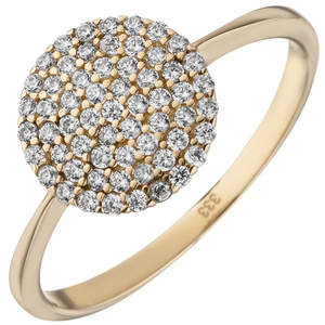 Damen Ring 333 Gold Gelbgold 60 Zirkonia Goldring