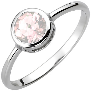 Damen Ring 925 Sterling Silber 1 Rosenquarz