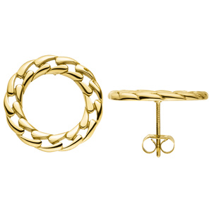Ohrstecker Kreis Edelstahl goldfarben beschichtet Ohrringe