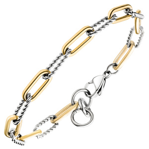 Armband Edelstahl goldfarben beschichtet 21,5 cm