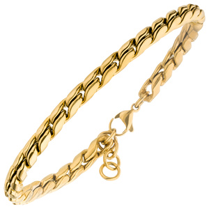 Armband Edelstahl goldfarben beschichtet 21 cm