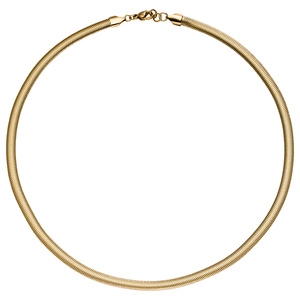 Collier Halskette Edelstahl goldfarben beschichtet 45 cm