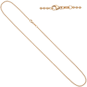 Kugelkette 585 Rotgold 2,0 mm 45 cm Gold Kette Halskette Rotgoldkette Karabiner