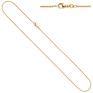 Rund-Ankerkette 750 Gold Gelbgold 1,1 mm 45 cm Kette Halskette Goldkette
