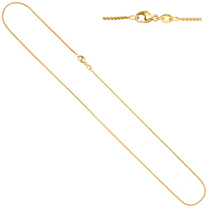 Rund-Venezianerkette 750 Gold Gelbgold 1,2 mm 45 cm Goldkette Karabiner