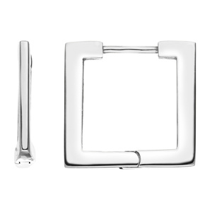 Creolen quadratisch Edelstahl Ohrringe