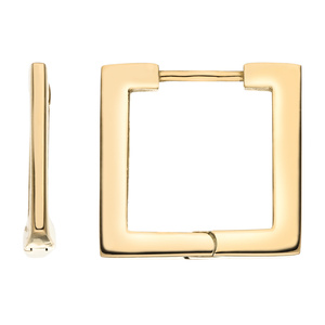 Creolen quadratisch Edelstahl goldfarben beschichtet