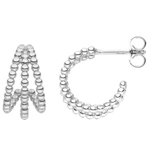 Halbcreolen 925 Sterling Silber Ohrringe Creolen