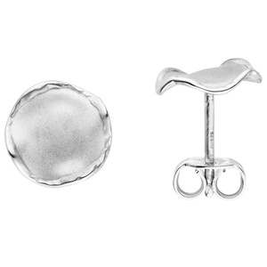 Ohrstecker 925 Sterling Silber mattiert Ohrringe