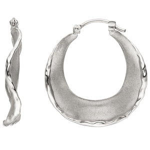 Creolen 925 Sterling Silber mattiert Ohrringe