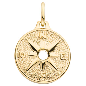 Anhänger Kompass 375 Gold Gelbgold