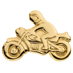Einzelohrstecker Motorrad 333 Gold Gelbgold