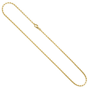 Ankerkette 333 Gold Gelbgold massiv diamantiert 2,0 mm 45 cm Kette Halskette