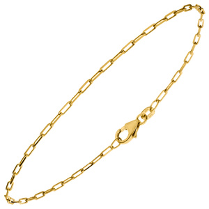 Ankerarmband weit 585 Gold Gelbgold diamantiert 19 cm
