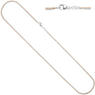 Halskette Kette 585 Gold Rotgold Weißgold bicolor 42 cm Goldkette Karabiner