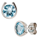 Ohrstecker 585/-W Blautopas   