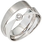 Damenring 585/-W 0,03ct.      