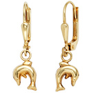 Kinder Boutons Delfin 333 Gold Gelbgold Ohrringe Ohrhänger Kinderohrringe