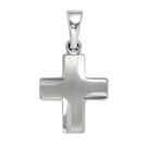 Anhnger Kreuz 925 Sterling Silber massiv teil matt Kreuzanhnger Silberkreuz