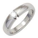Damen Ring 585 Gold Weigold 1 Diamant Brillant 0,20ct. Diamantring Weigoldring